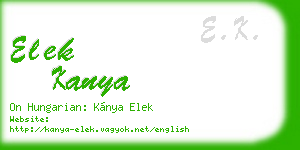elek kanya business card